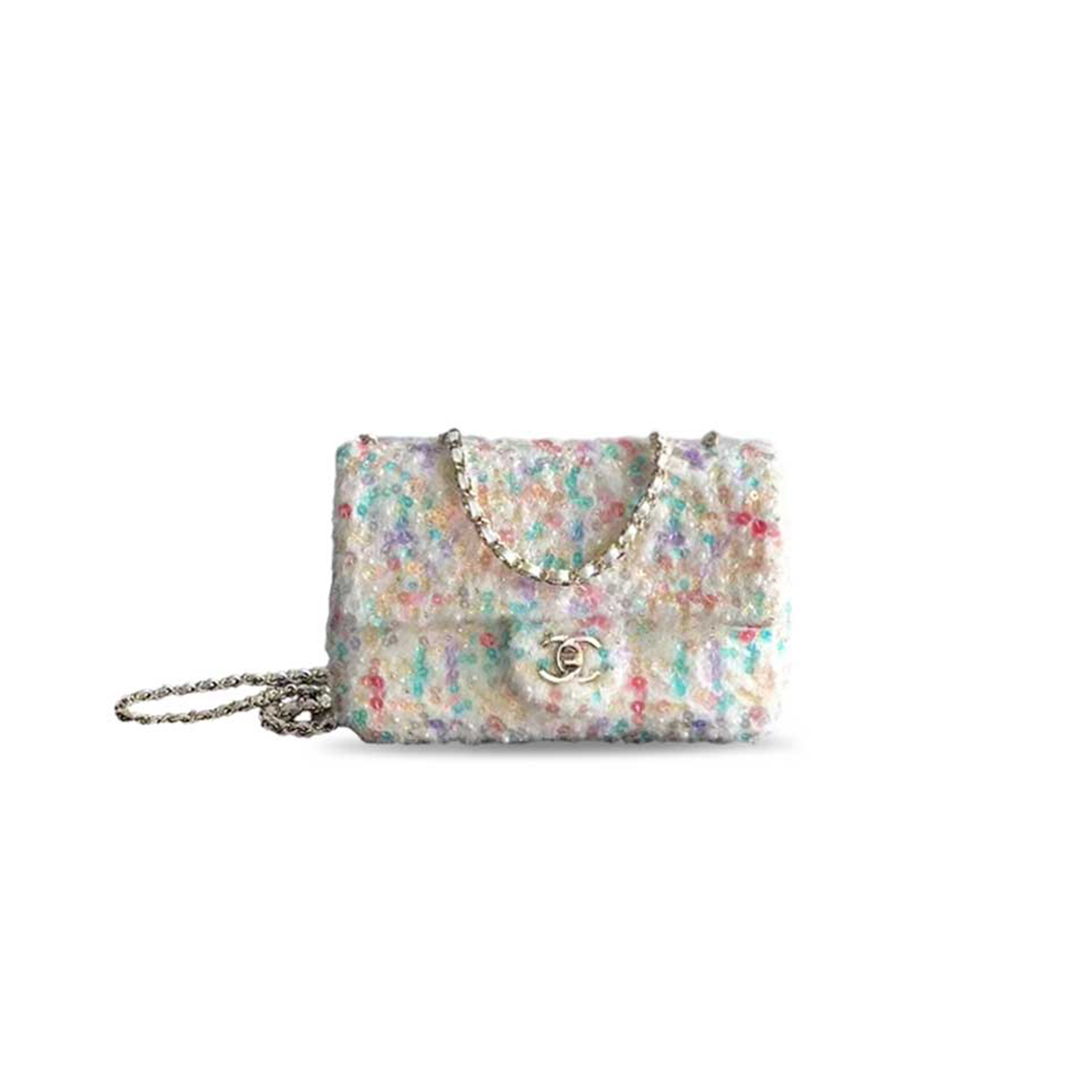 CHANEL SEQUIN BAG MINI FLAP (20*13*7cm)